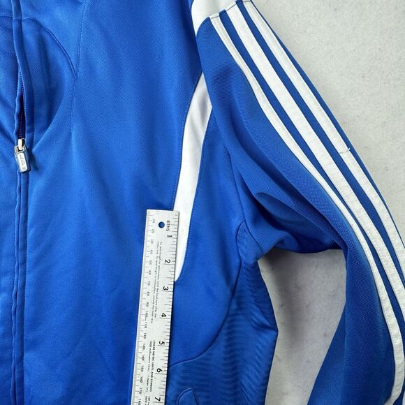 Adidas Adipure Men’s Large Blue & White Full Zip Track Jacket Zipup - Picture 11 of 13